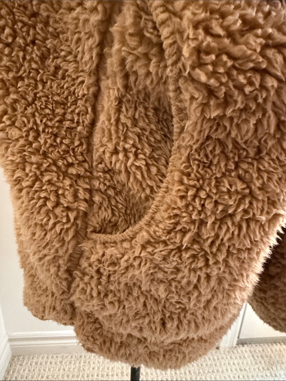 NORDIC BEACH Original Sherpa Wrap Jacket Camel ONE SIZE - Picture 8 of 15